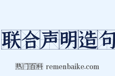 联合声明造句是什么意思的图片